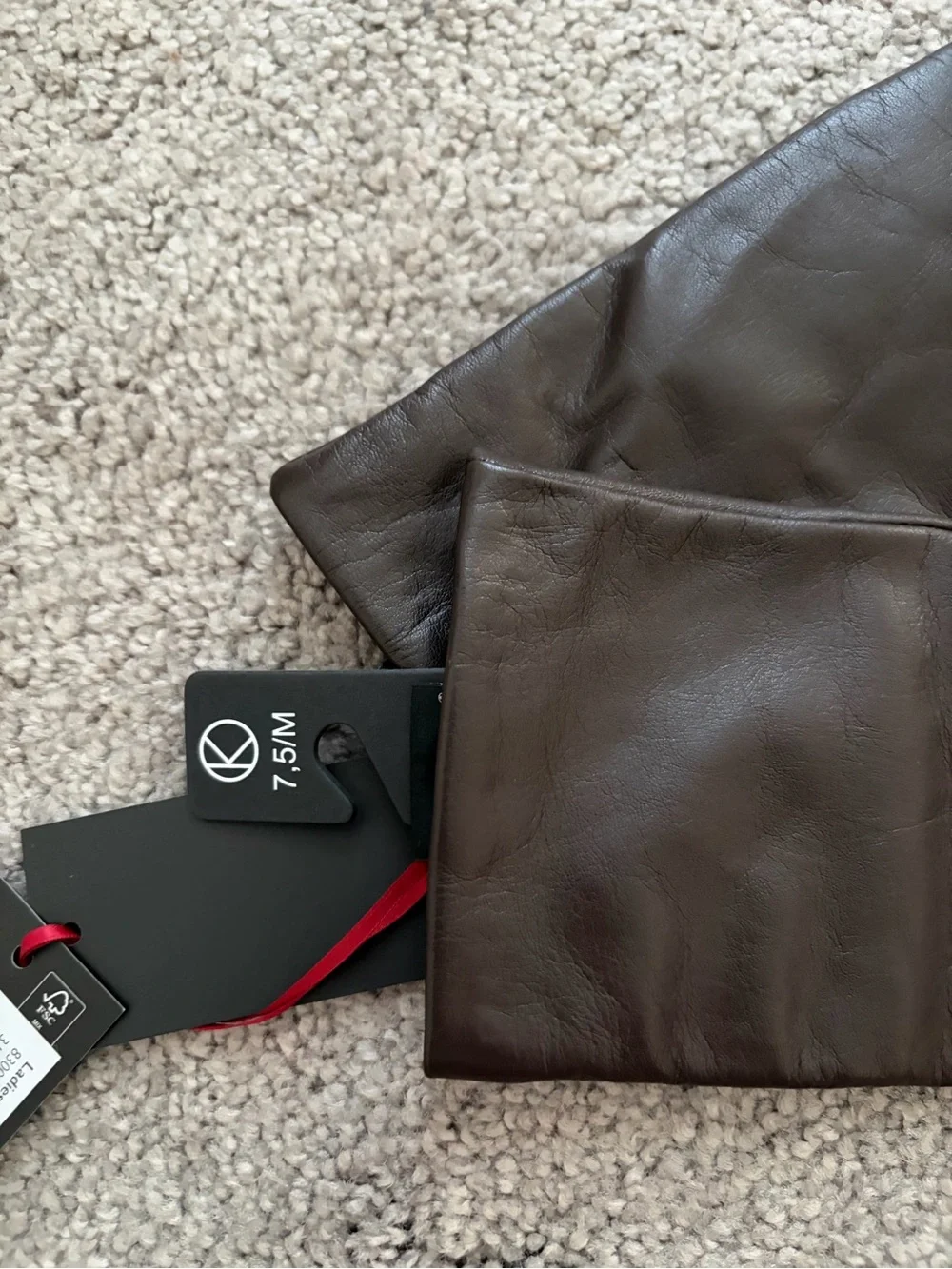 Leather Dress Gloves in Brown Leather